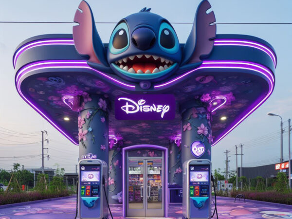 Imagens de IA de Postos de diferentes personagens Disney