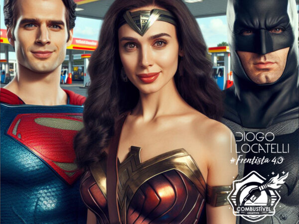 Se os heróis da DC fossem frentistas